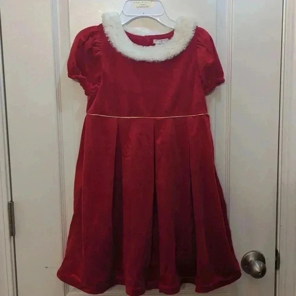 Max studio girls Holiday lined red velvet dress - Picture 2 of 8
